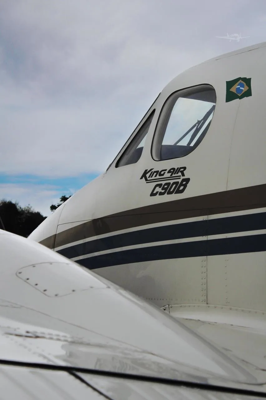 Exterior view of a 1997 BEECHCRAFT KING AIR C90B, PTFCM.