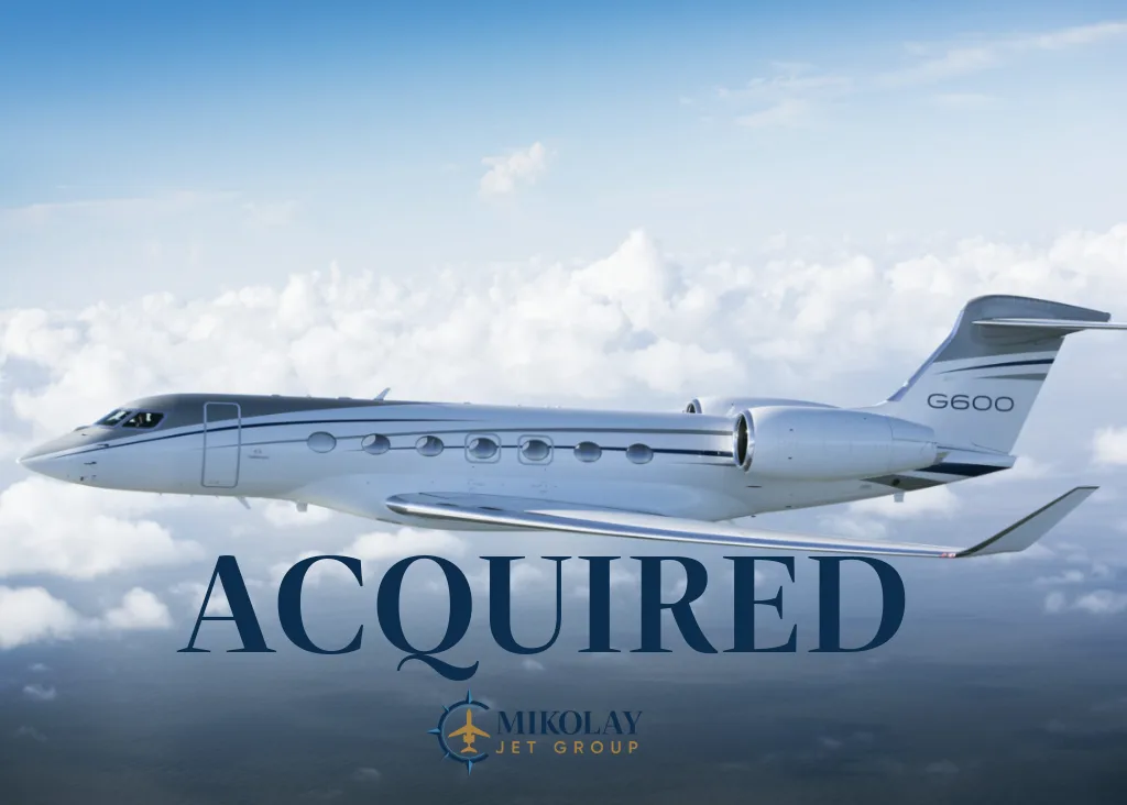 Marketing image of a 2020 Gulfstream G600.