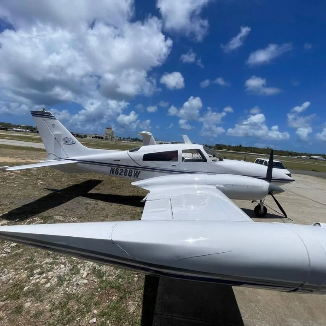 Exterior view of a 1975 CESSNA 310R, N628BW.
