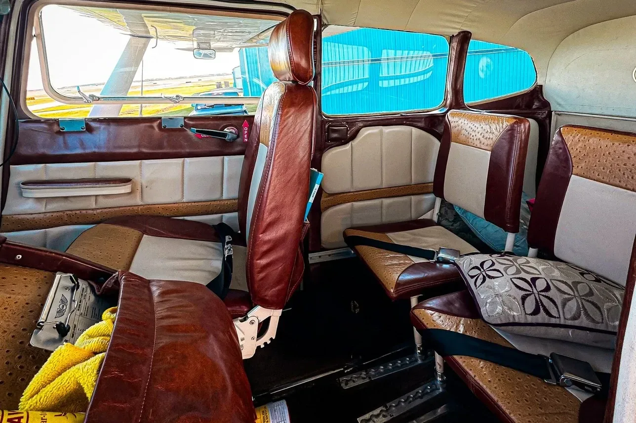 Cabin interior of a 1969 Cessna.
