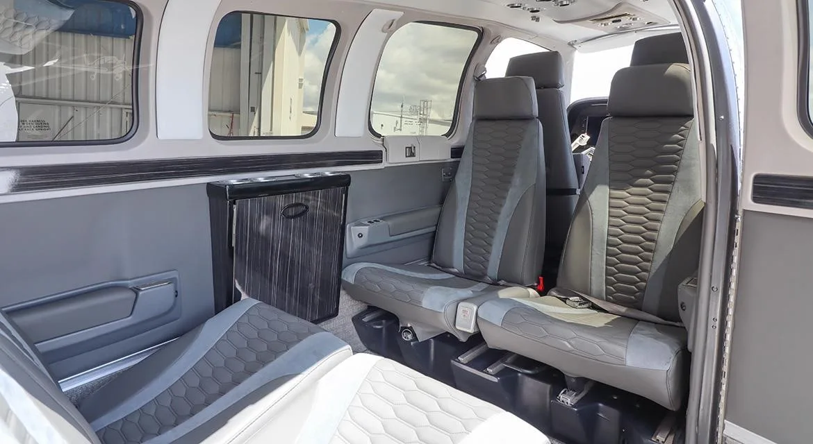 Cabin interior of a 2006 BEECHCRAFT G36 BONANZA.