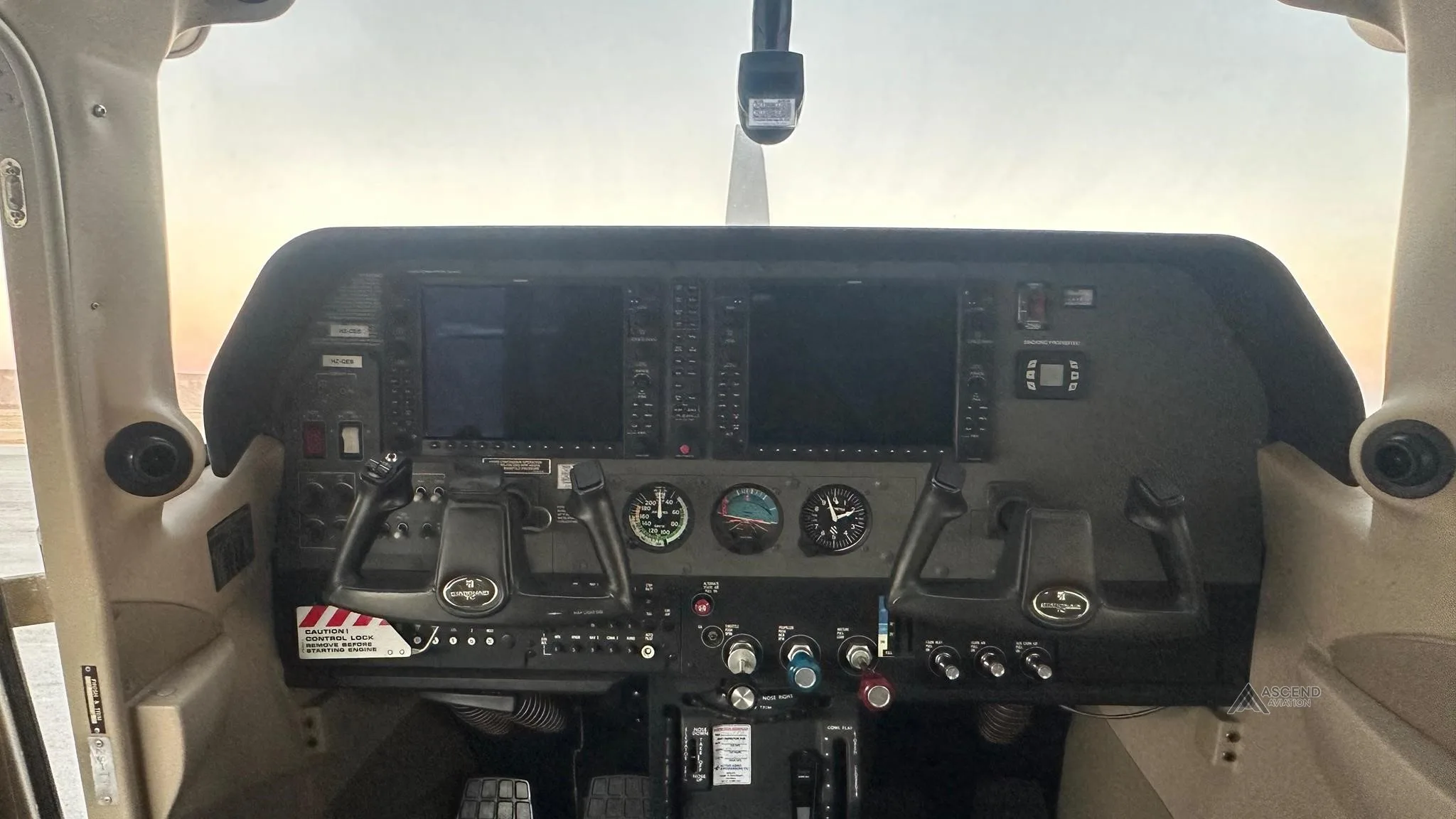 Cockpit and instrument panel of a 2007 CESSNA TURBO 206H STATIONAIR.