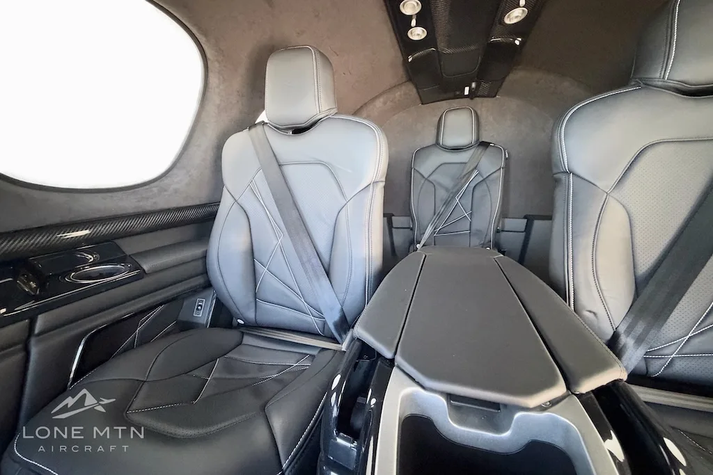 Cabin interior of a 2024 Cirrus SF50 G2+ Vision Jet.