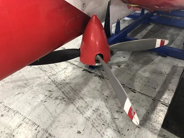 Engine detail of a 1990 Pilatus PC-9/A.