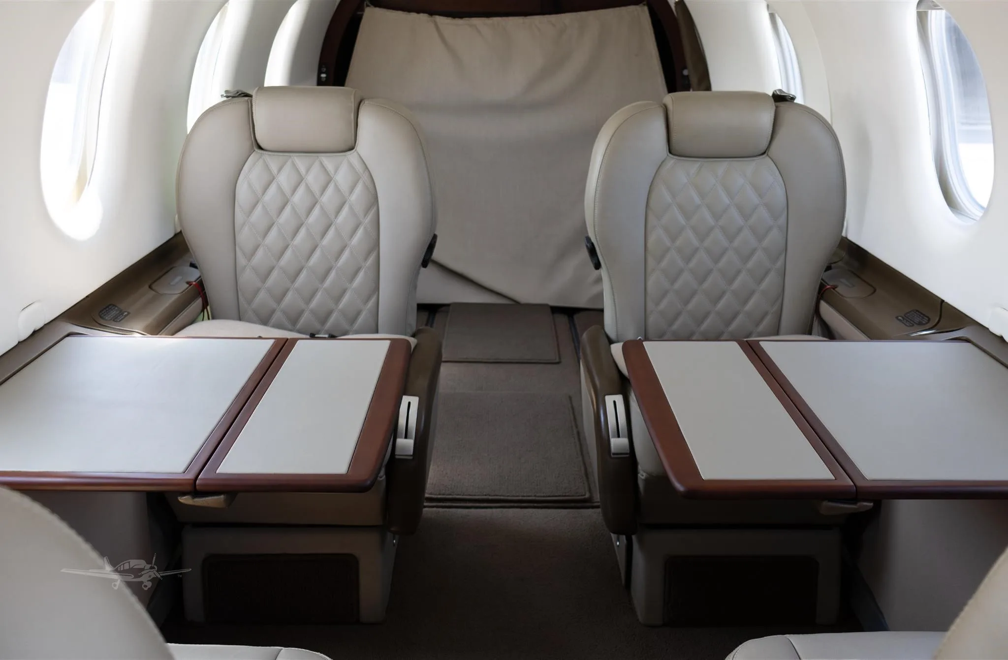 Cabin interior of a 2004 PILATUS PC-12/45.
