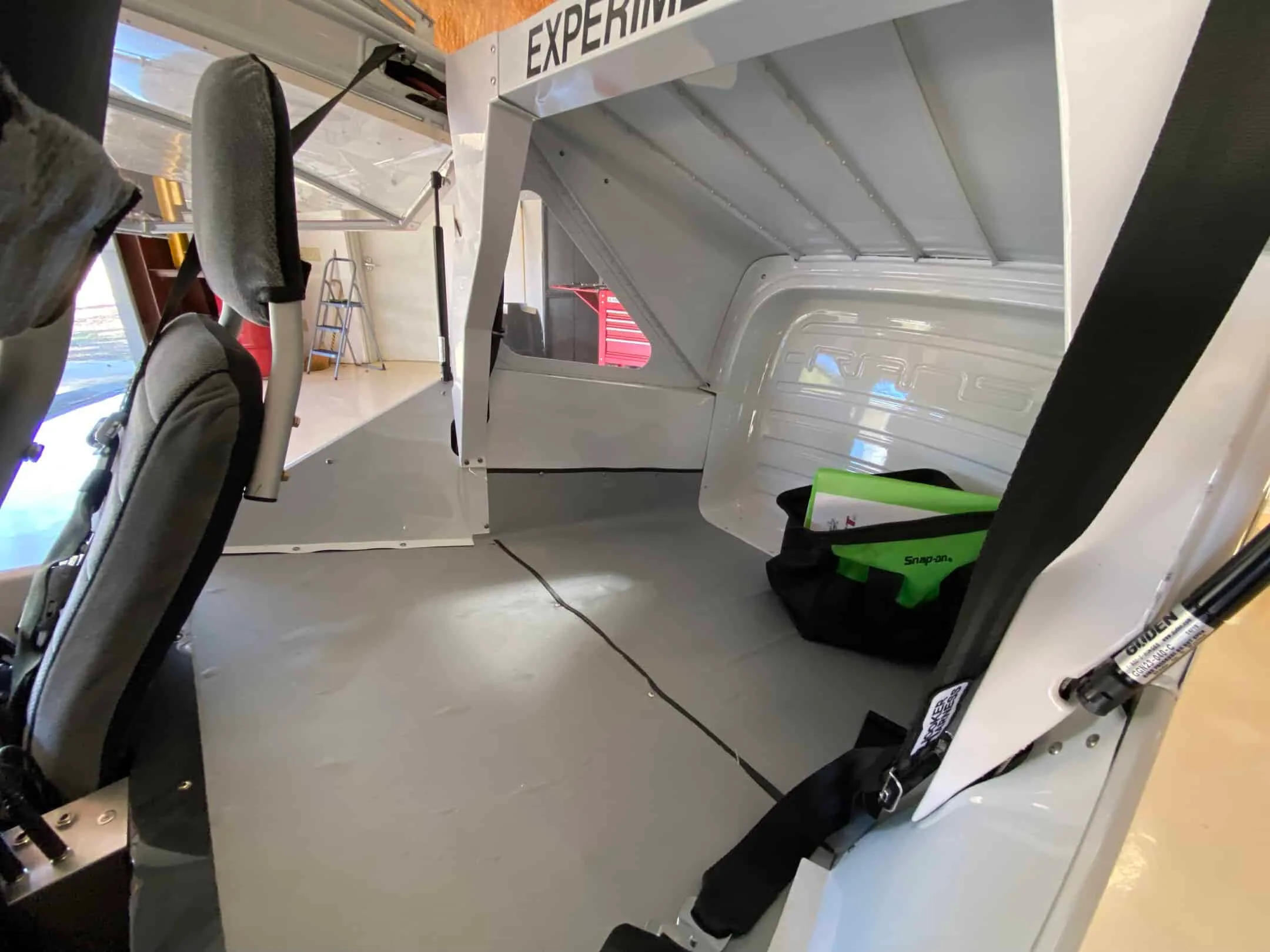 Cabin interior of a 2021 Rans S21.