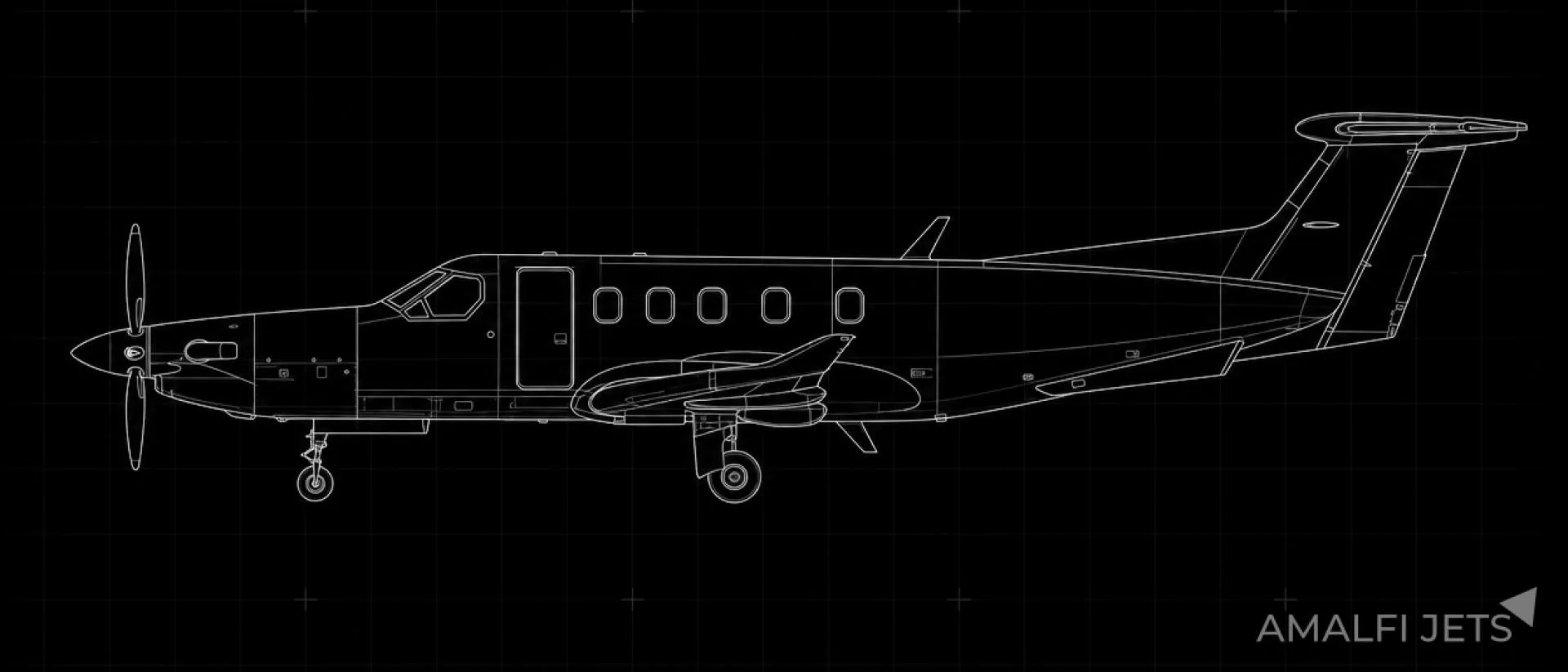 Marketing image of a 2000 Pilatus PC-12/45.