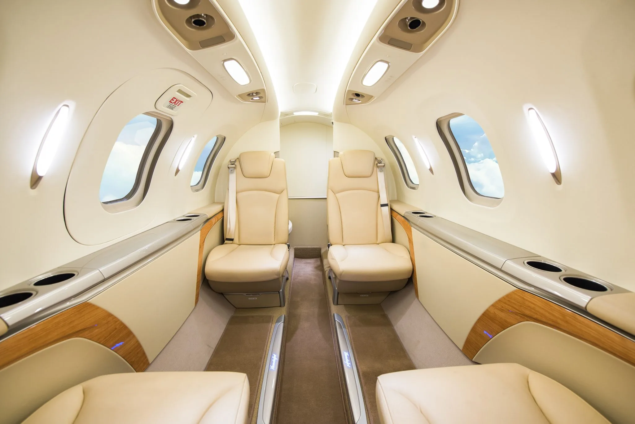 Cabin interior of a 2017 Honda Jet.