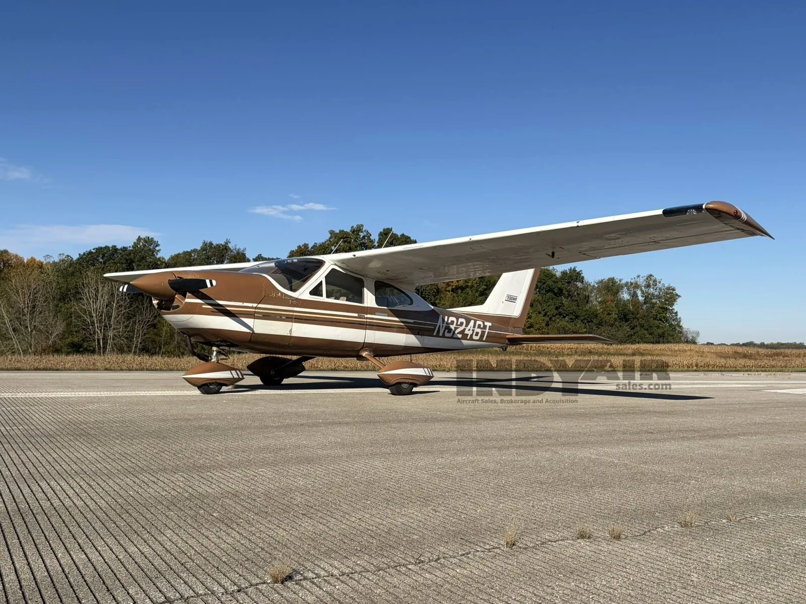 Exterior view of a 1967 Cessna 177, N3246T.