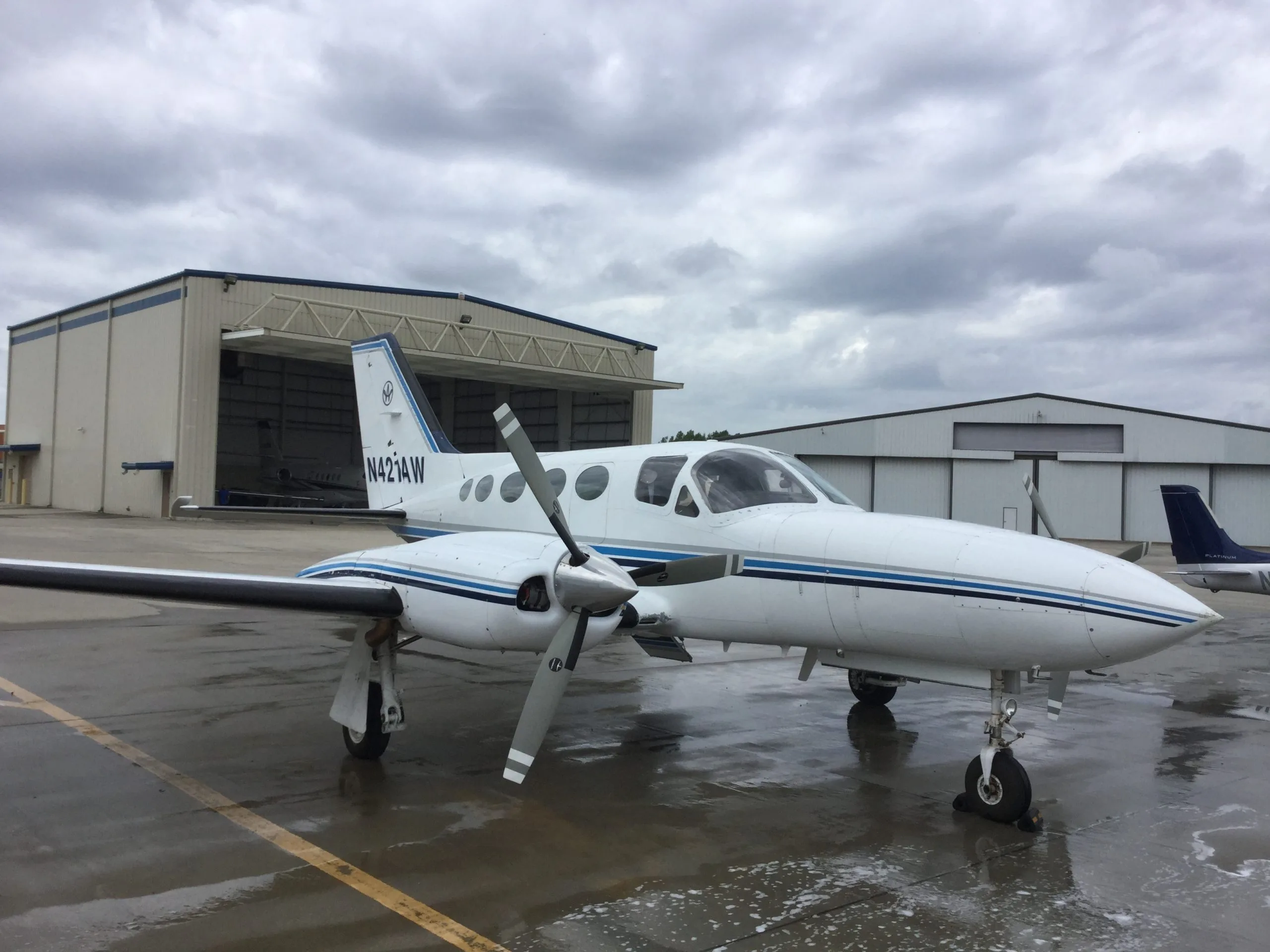 Exterior view of a 1980 Cessna 421C 807 421AW.