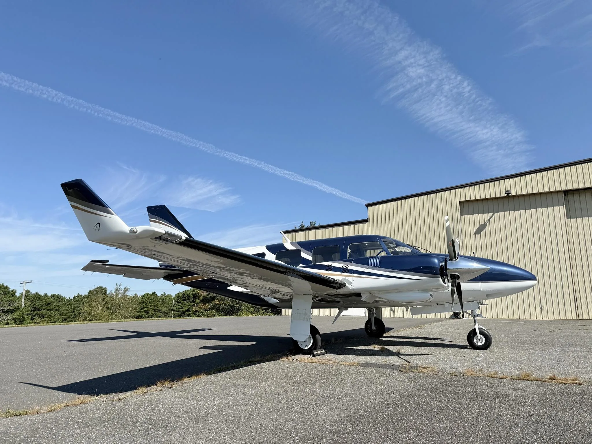 Exterior view of a 1977 PIPER NAVAJO CR, N80LK.