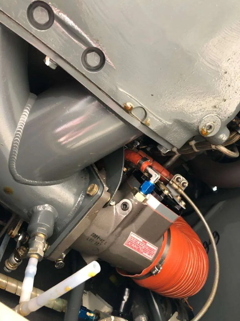 Engine detail of a 2007 Robinson R44 Raven 2.