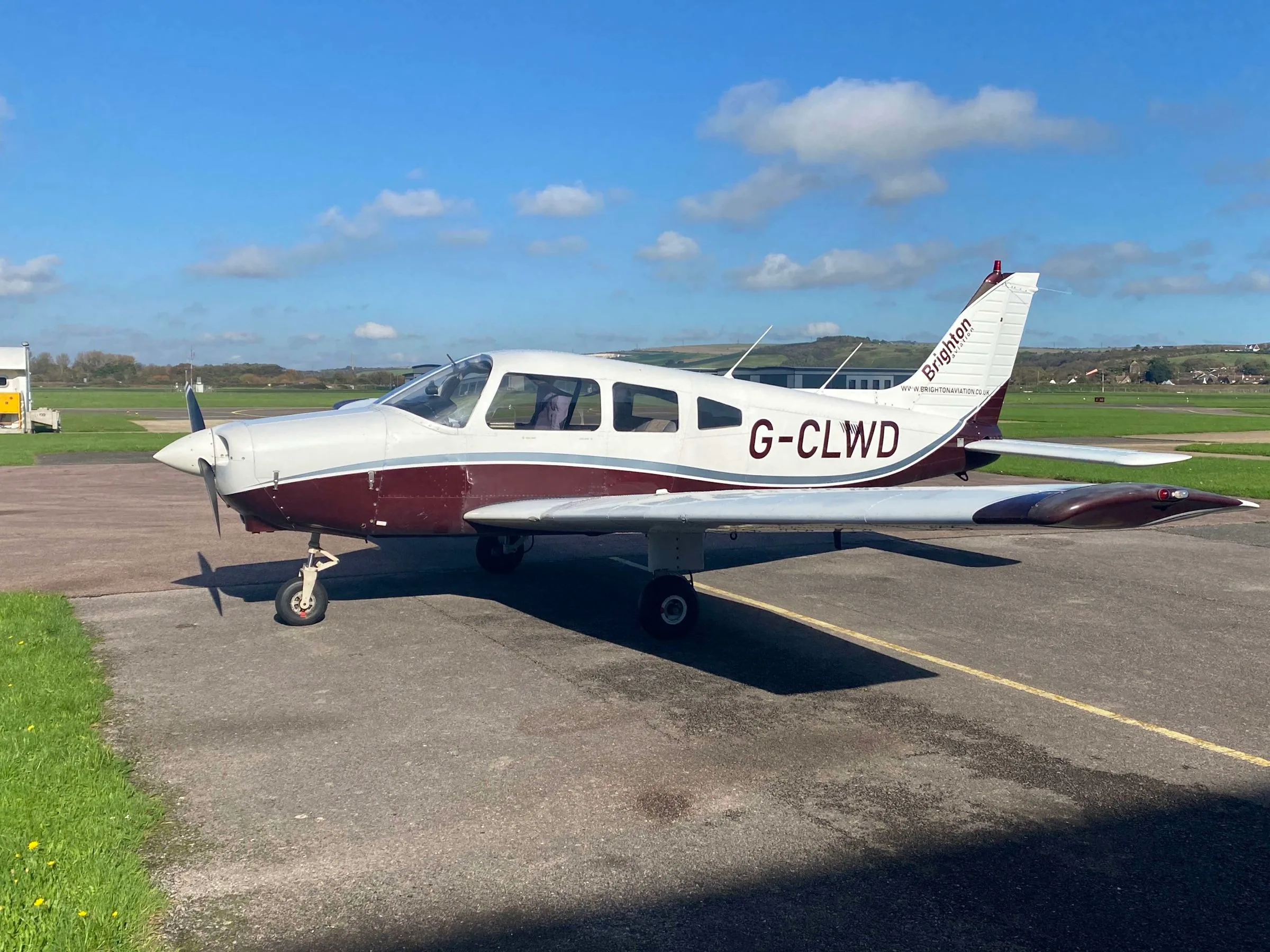 Exterior view of a 1983 Piper PA-28-161 Warrior II.