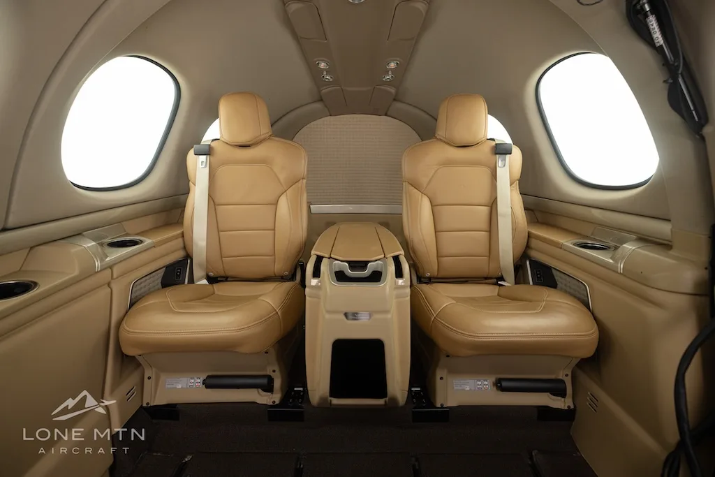 Cabin interior of a 2019 Cirrus SF50 G2+ Vision Jet.
