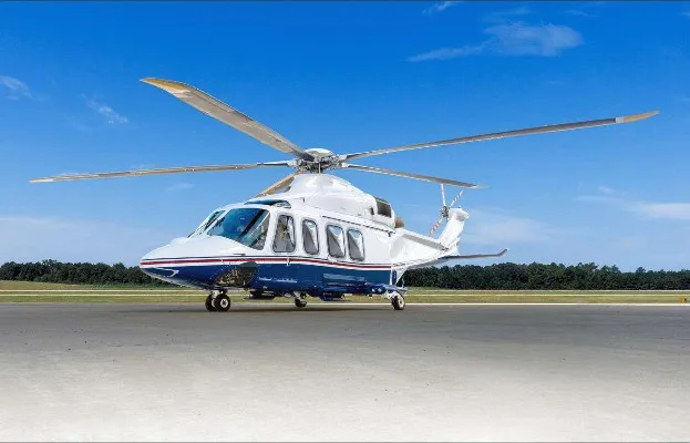 Exterior view of a 2009 Agusta AW139, N98DQ.