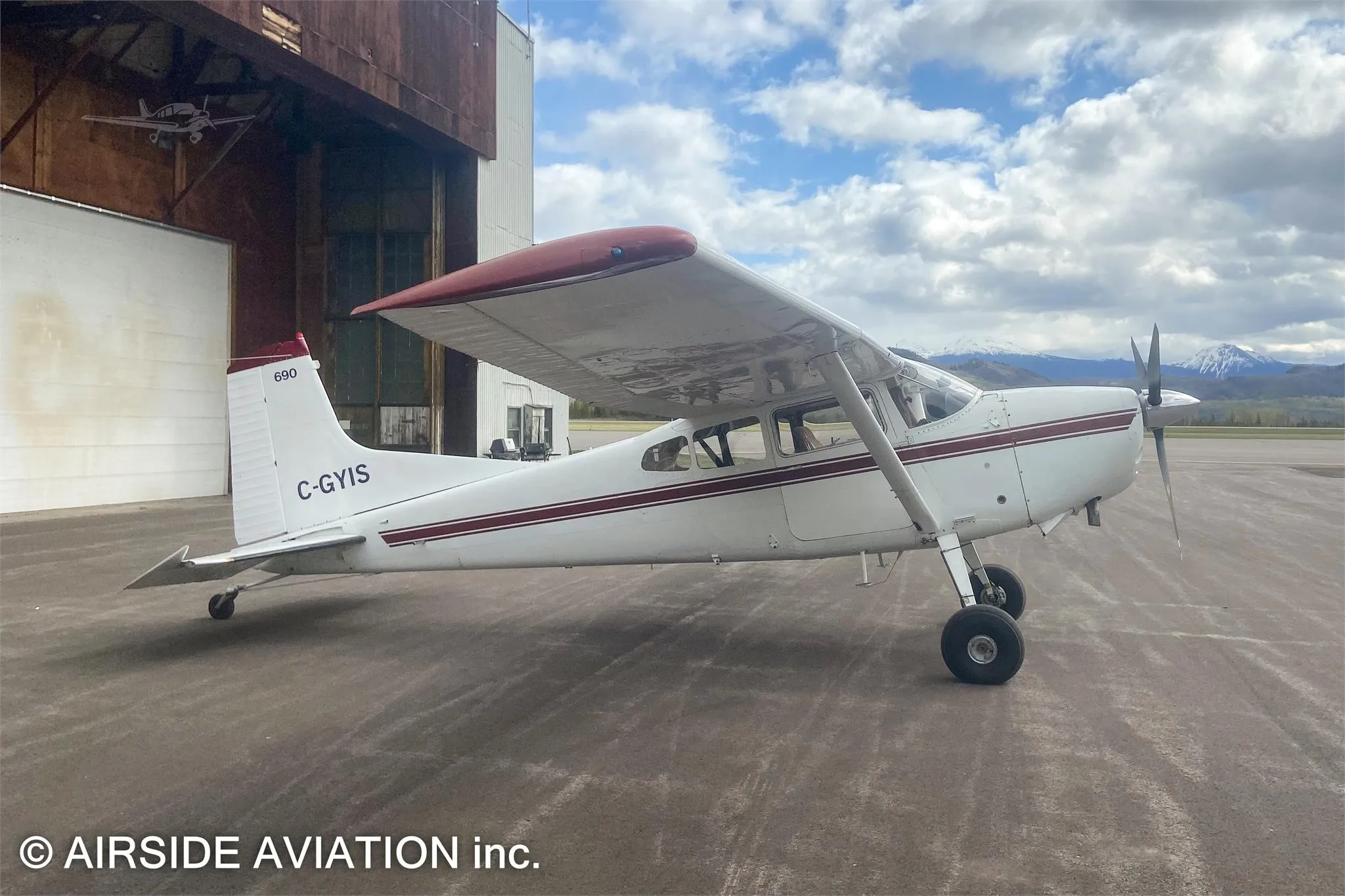 Exterior view of a 1976 CESSNA A185F FLOATPLANE, C-GYIS.