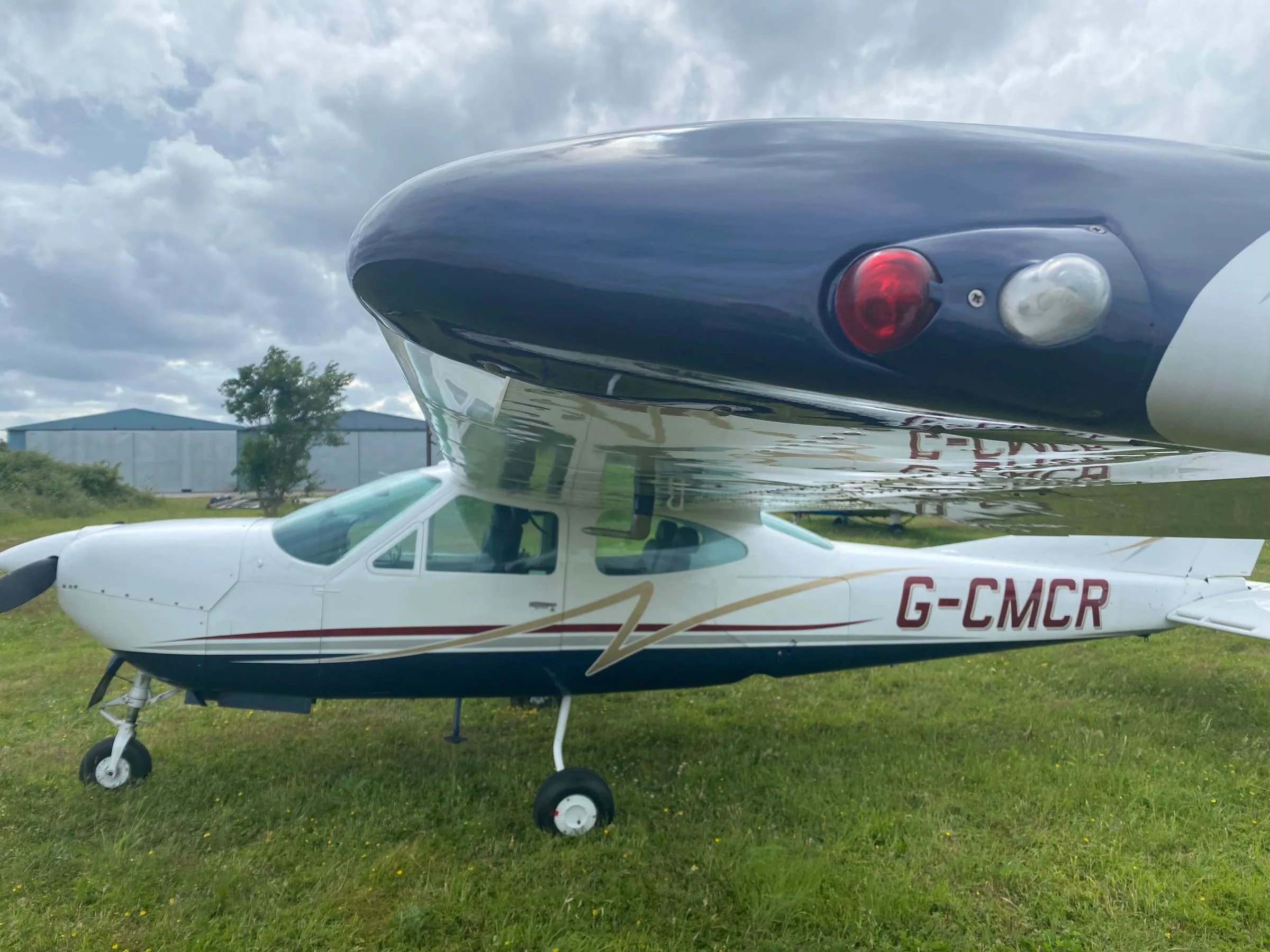 Exterior view of a 1971 Cessna F177RG Cardinal.