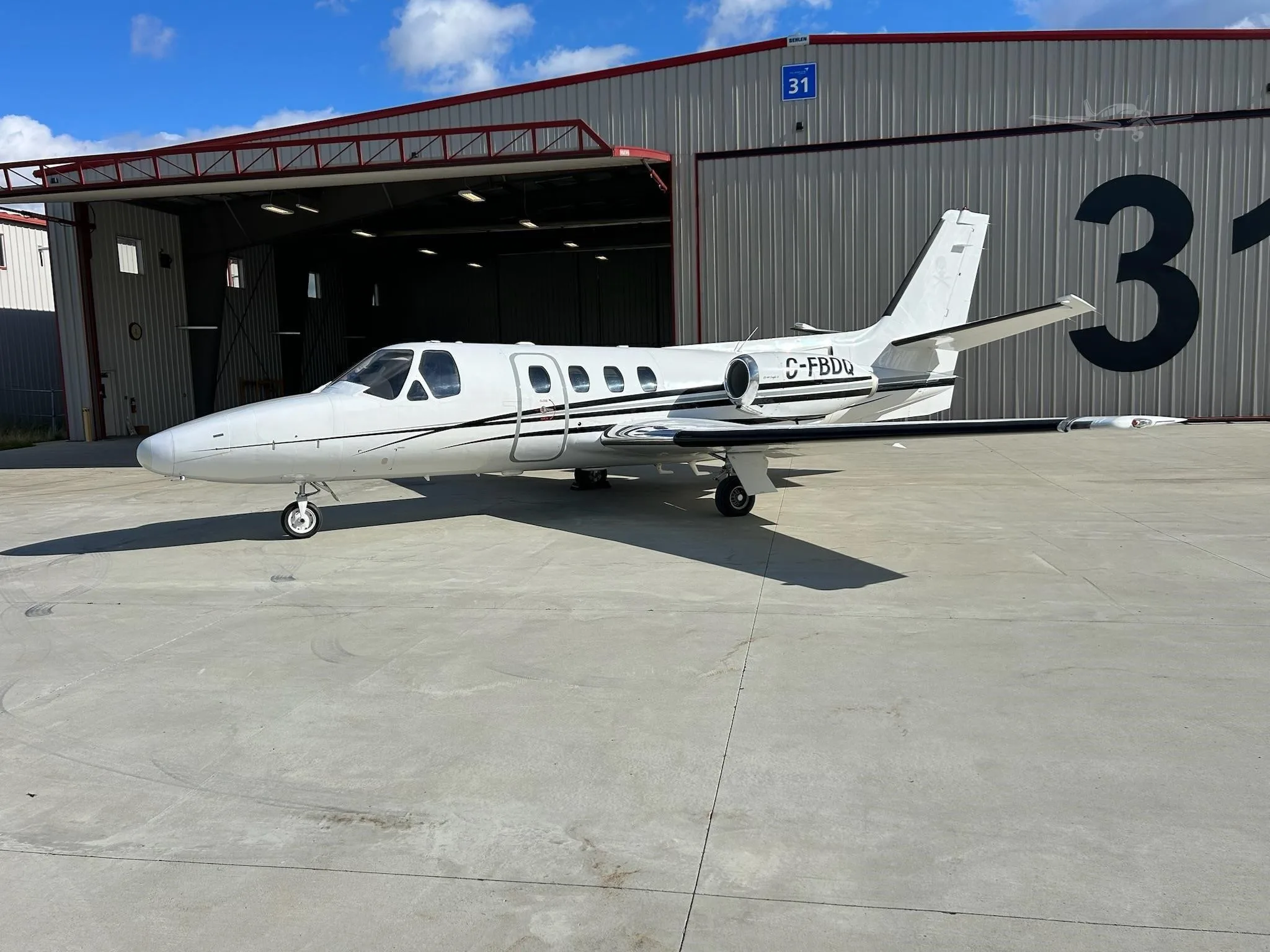 Exterior view of a 1979 CESSNA CITATION ISP, C-FBDQ.