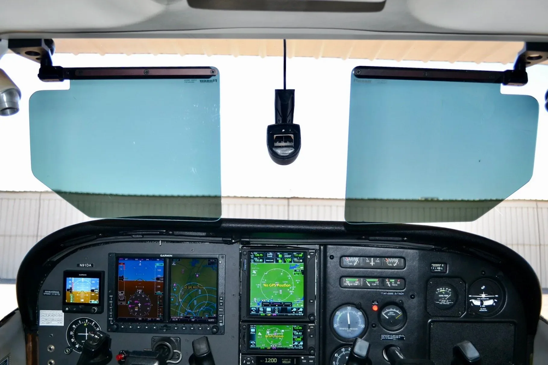 Cockpit and instrument panel of a 1979 Cessna 182Q Skylane.