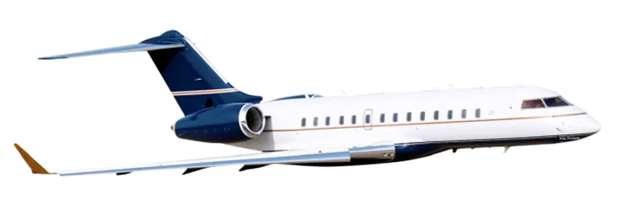 Exterior view of a Bombardier Global Express.