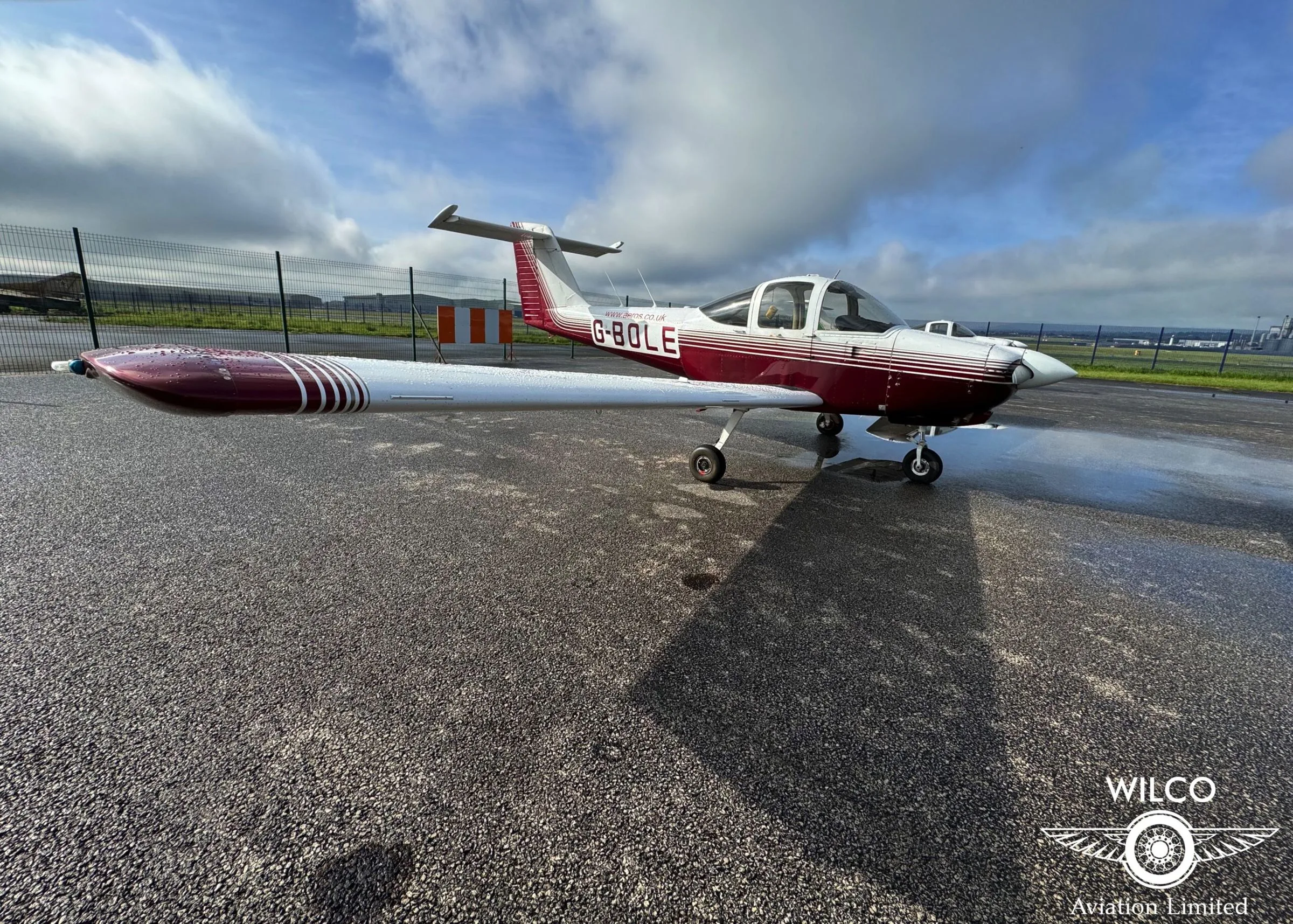 Exterior view of a 1978 Piper PA-38 Tomahawk.