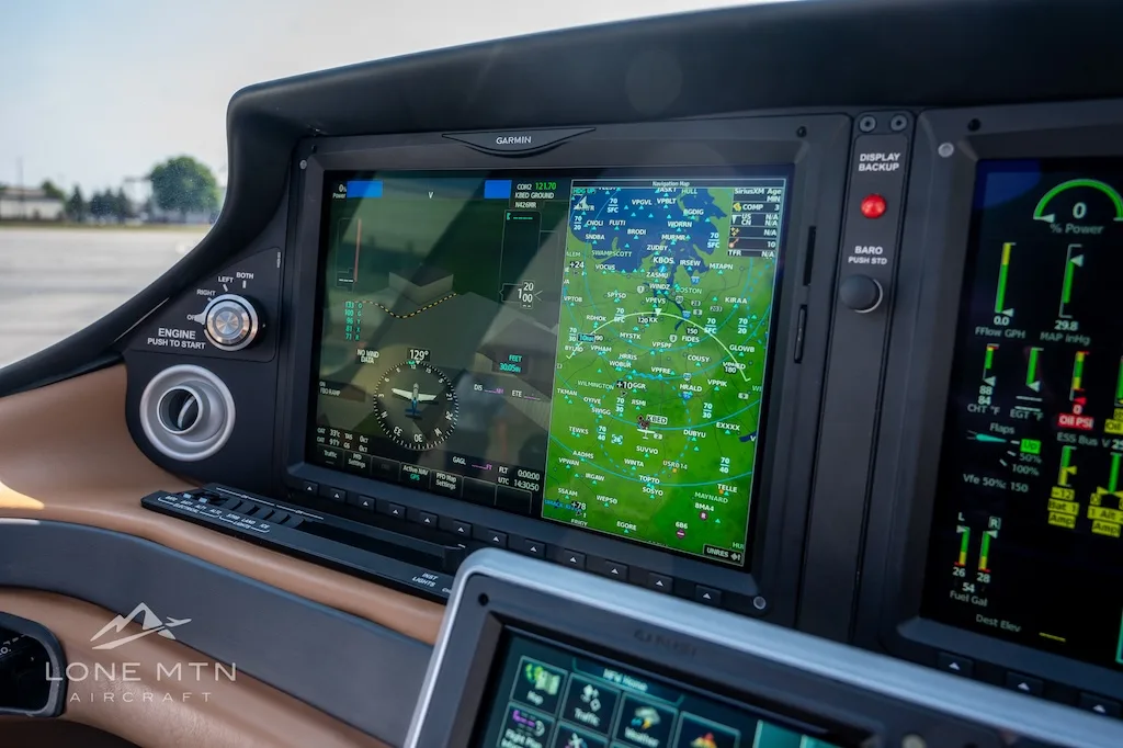 Avionics suite of a 2025 Cirrus SR20 G7+.
