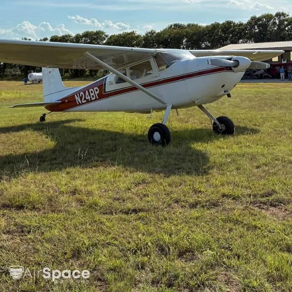 Exterior view of a 1956 Cessna 180A Skywagon.