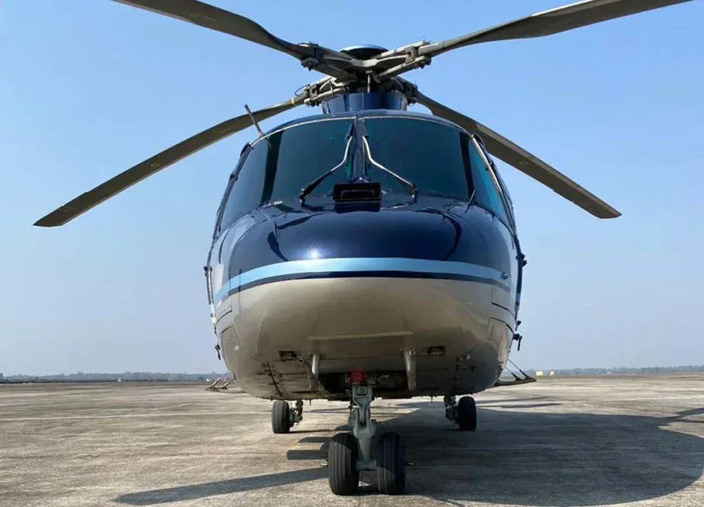 Exterior view of a 1997 Eurocopter Dauphin AS365N-2.