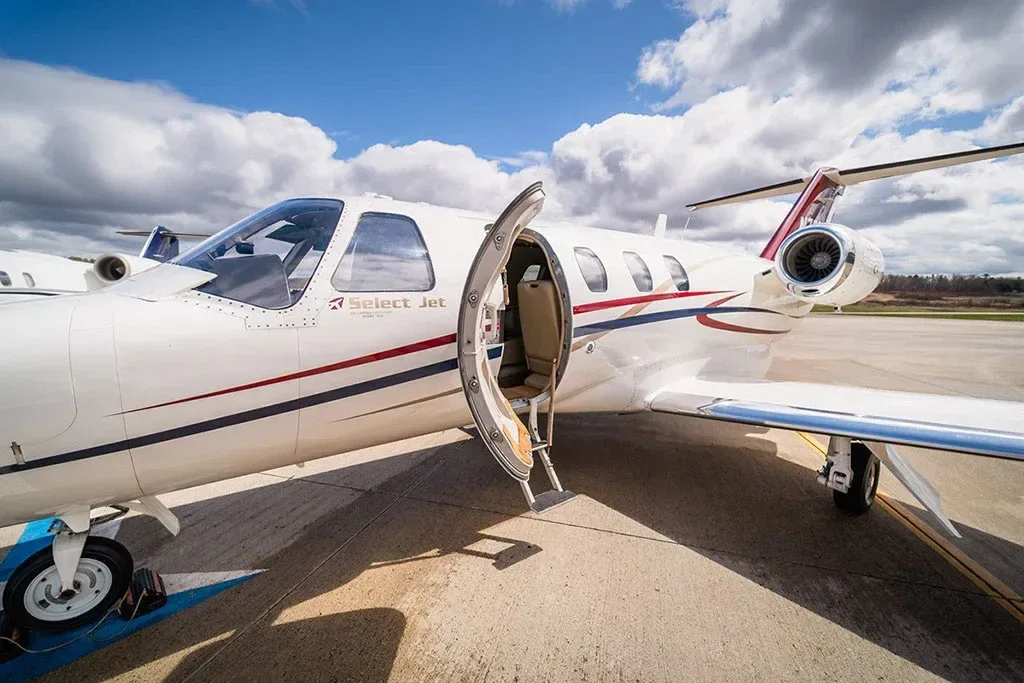 Exterior view of a 1993 Cessna Citation Jet.