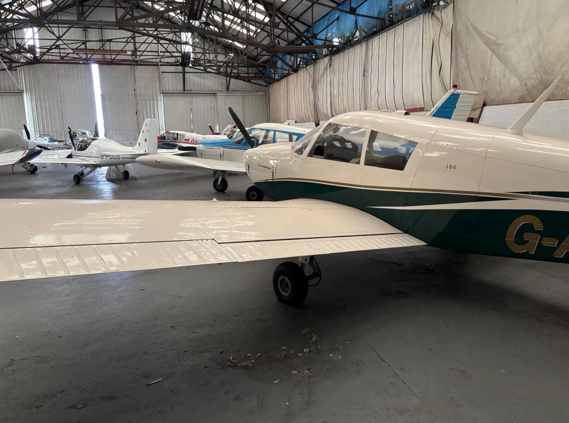 Exterior view of a 1965 Piper PA-28-160 Cherokee.