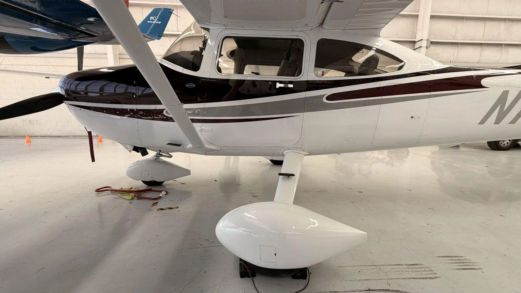 Exterior view of a 2004 Cessna 182T Skylane.