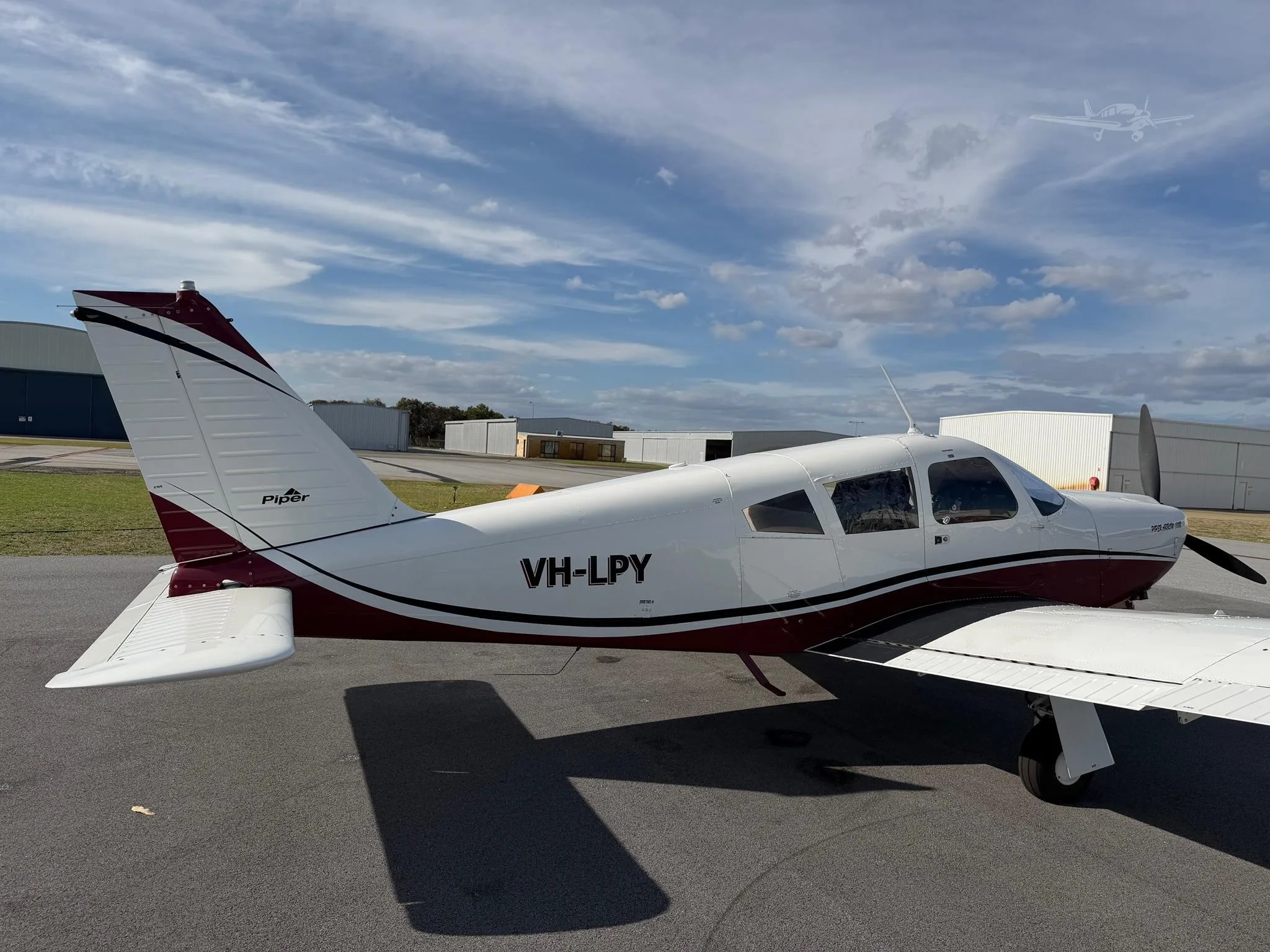 Exterior view of a 1967 PIPER ARROW, VH-LPY.