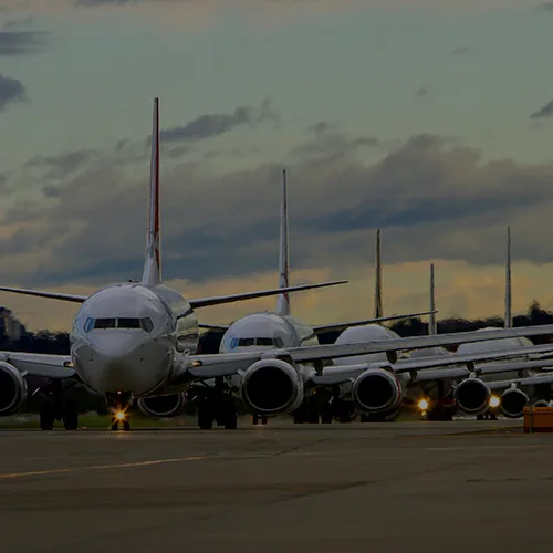 Exterior view of a Boeing B737-800.