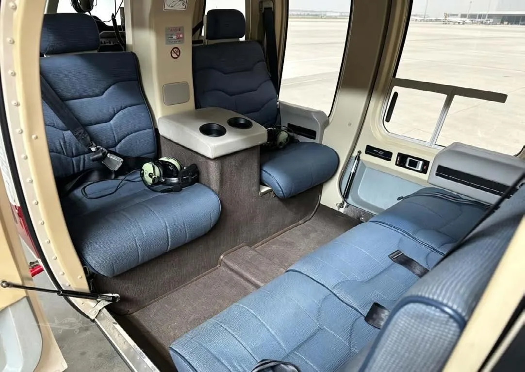 Cabin interior of a 2017 BELL 407GXP.