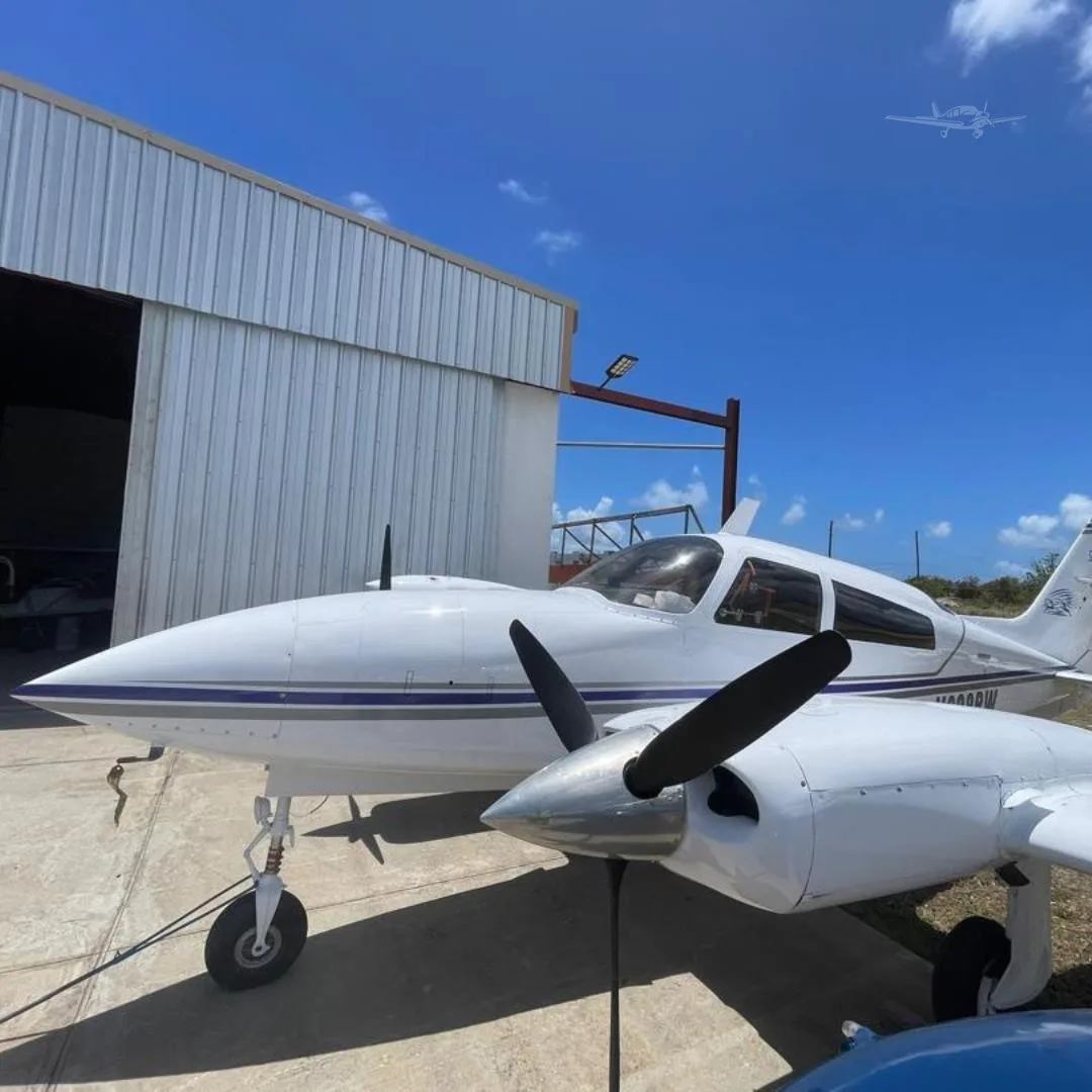 Exterior view of a 1975 CESSNA 310R, N628BW.