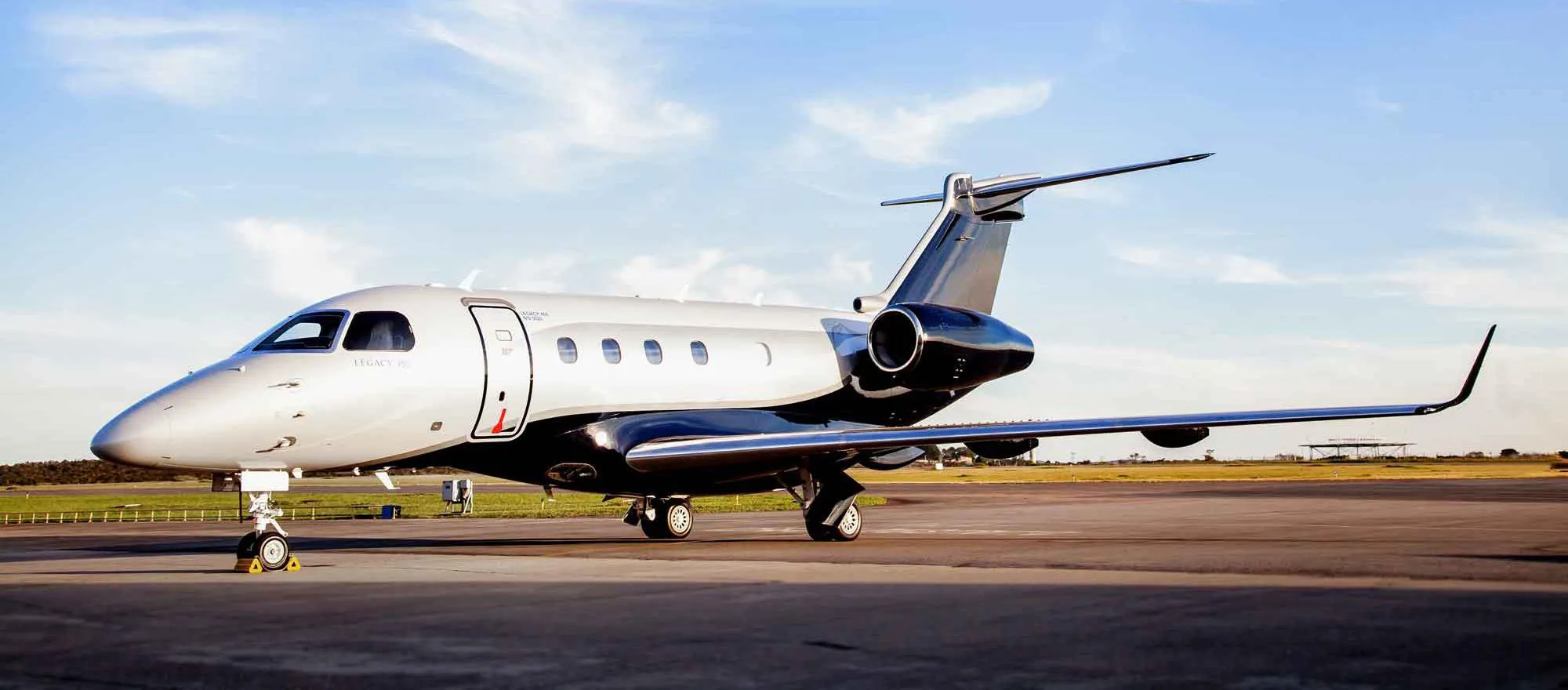 Exterior view of a 2012 Embraer Legacy 450.