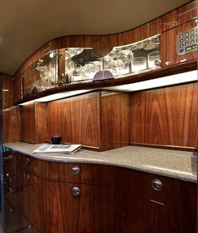 Cabin interior of a 2002 BOMBARDIER CHALLENGER 604.