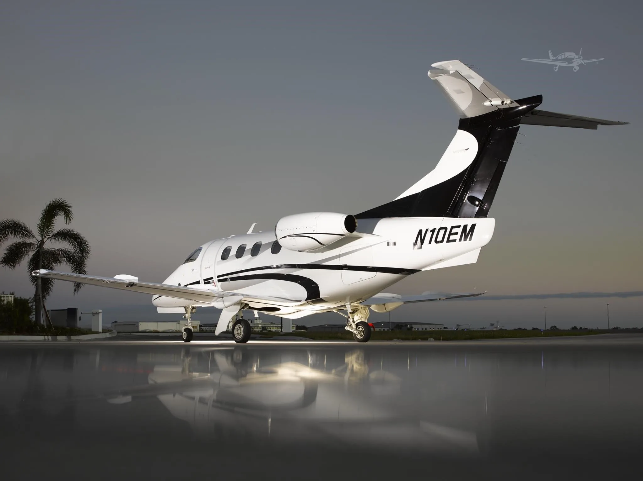 Marketing image of a 2009 EMBRAER PHENOM 100.