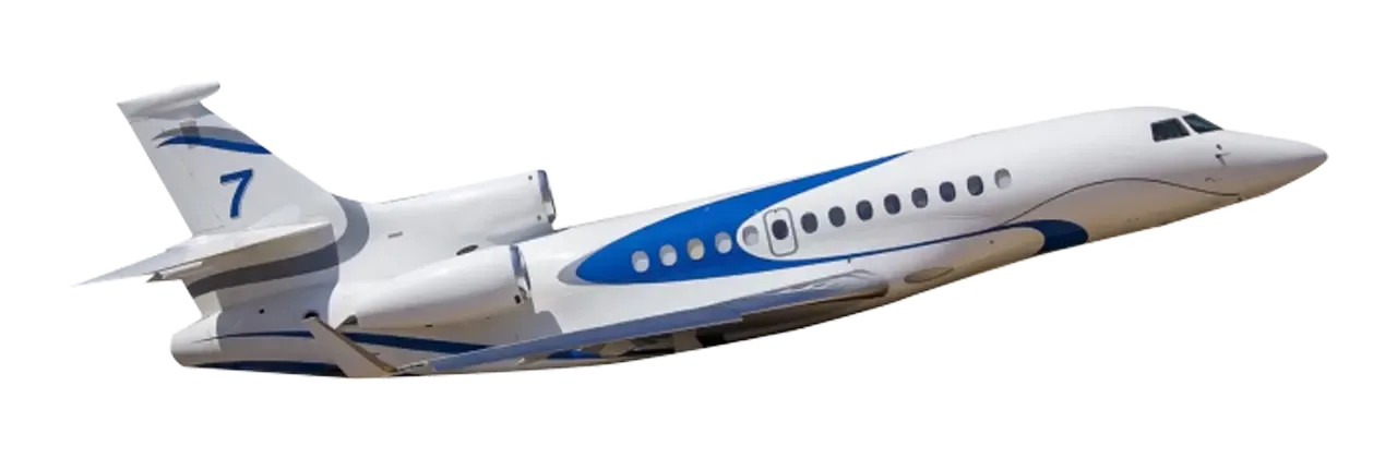 Marketing image of a Dassault FALCON 7X.