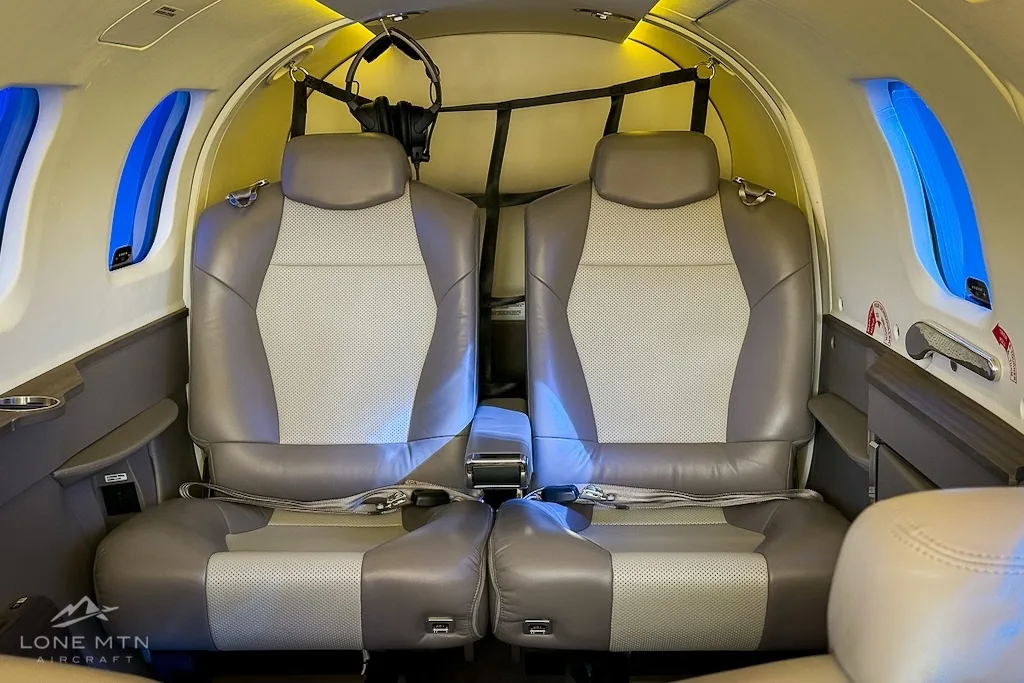 Cabin interior of a 2022 Daher TBM 960.