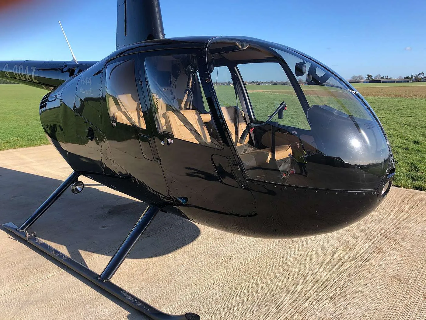 Exterior view of a 2008 Robinson R44 Raven II.