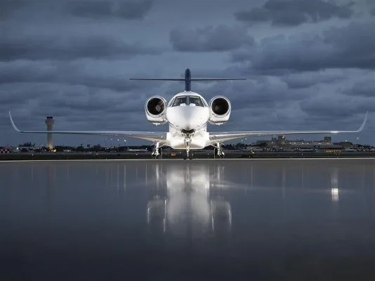 Exterior view of a 2004 Cessna Citation X, N527NP.