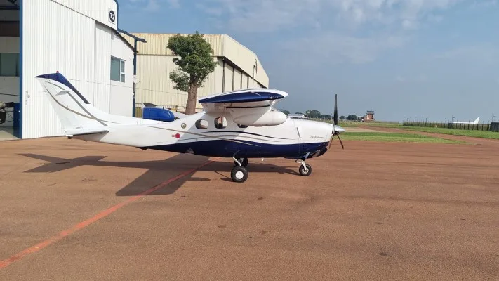 Exterior view of a 1981 Cessna P210N.