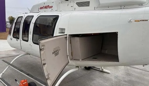 Cabin interior of a 2015 BELL 407GXP.