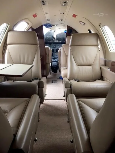 Cabin interior of a 1972 CESSNA CITATION 500.