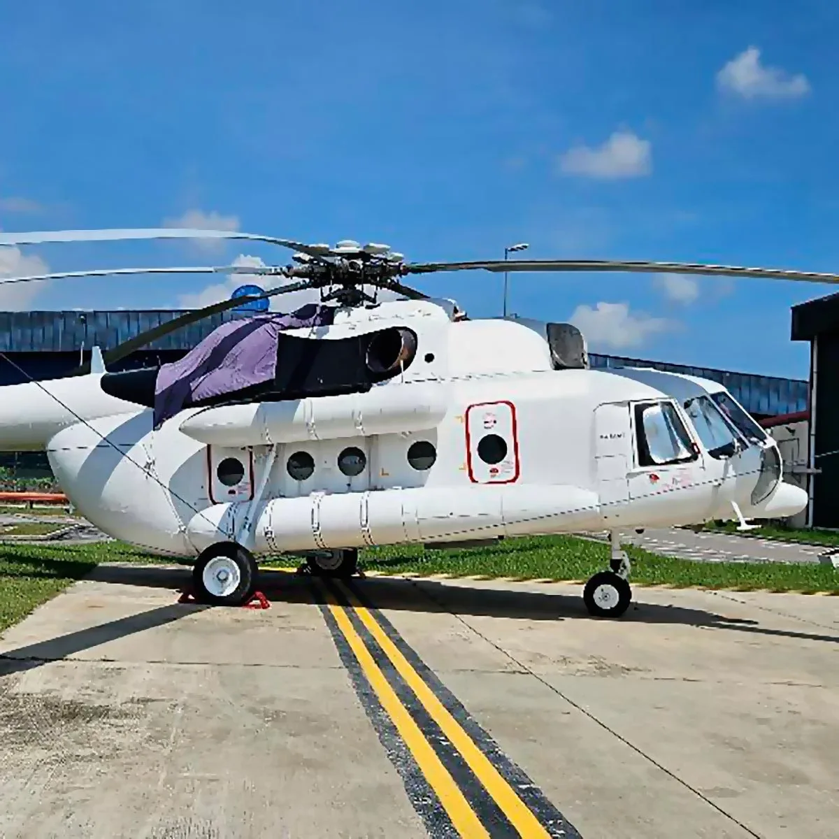 Exterior view of a 2011 Mil 8amt vip passenger.