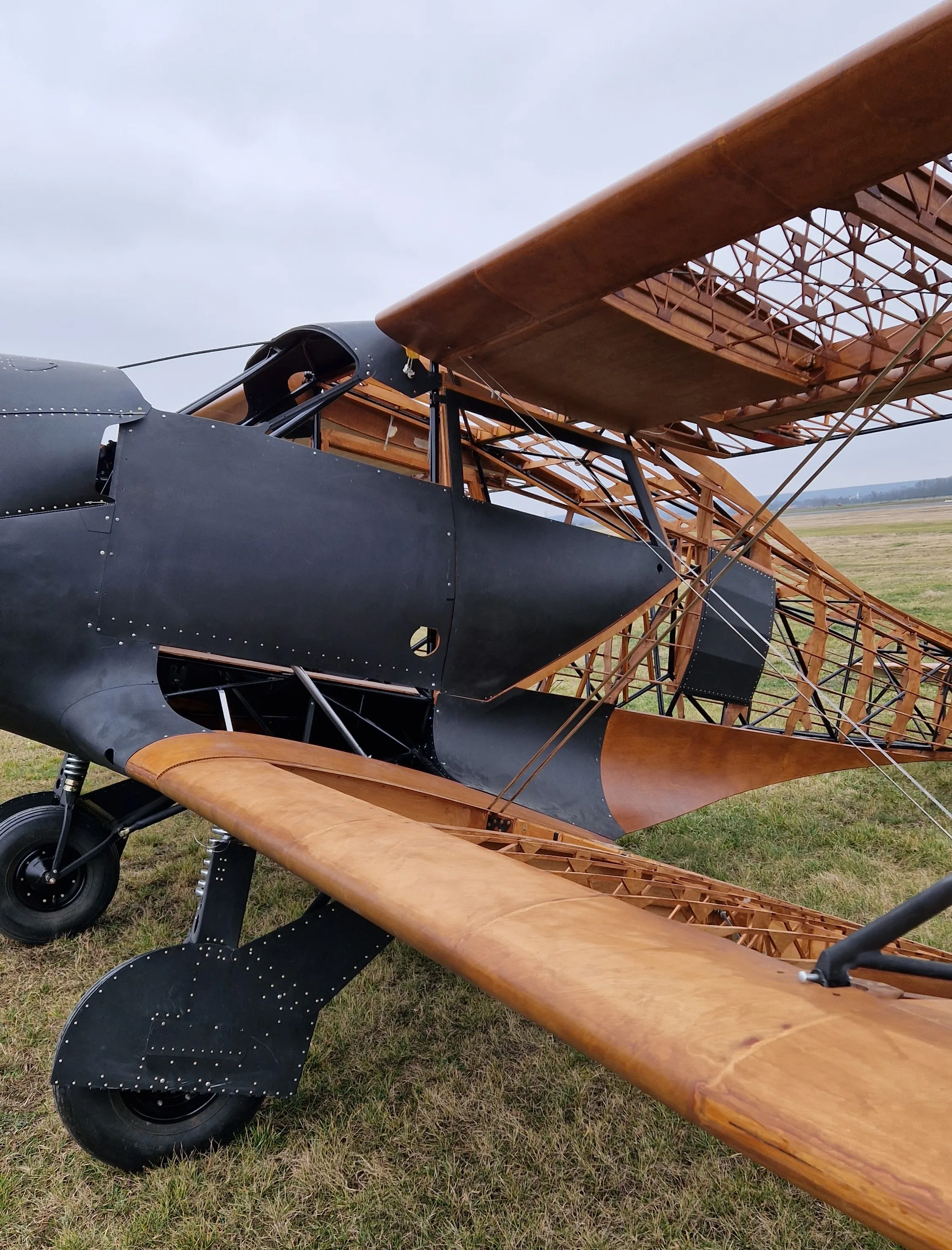 Exterior view of a Beech STAGGERWING, D-17R.