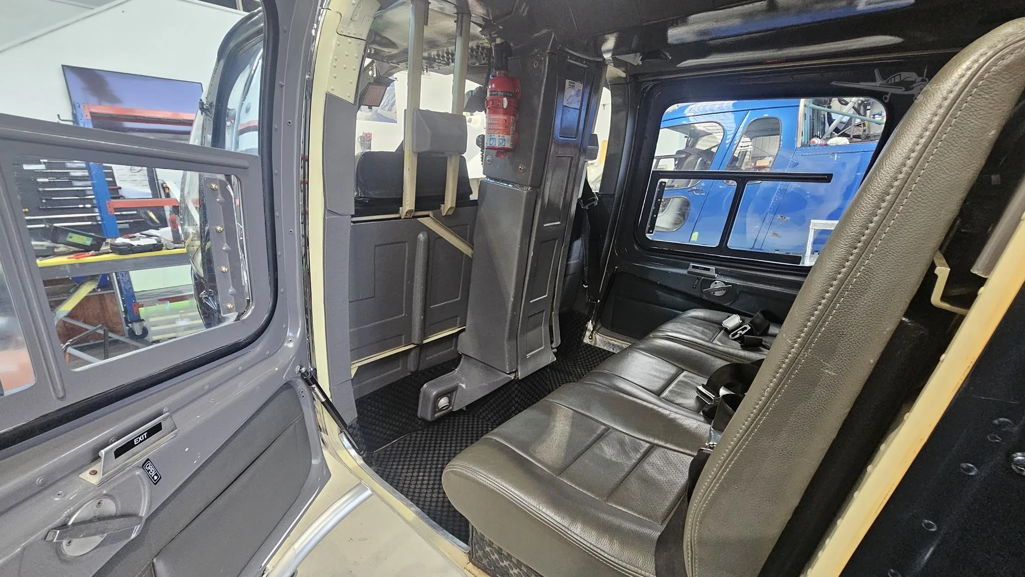 Cabin interior of a 1980 BELL 206B III.