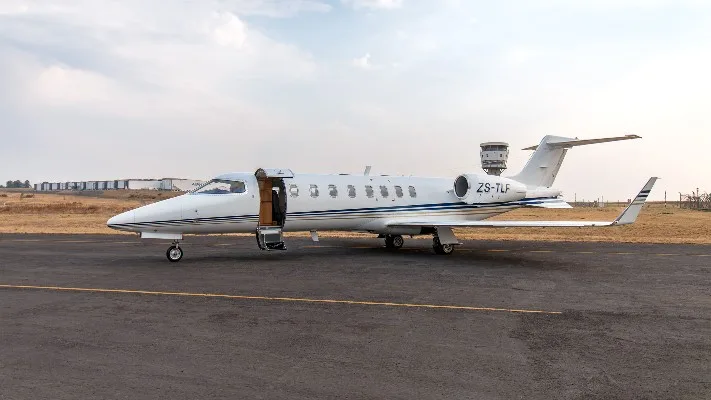 Marketing image of a 2002 Learjet 45.