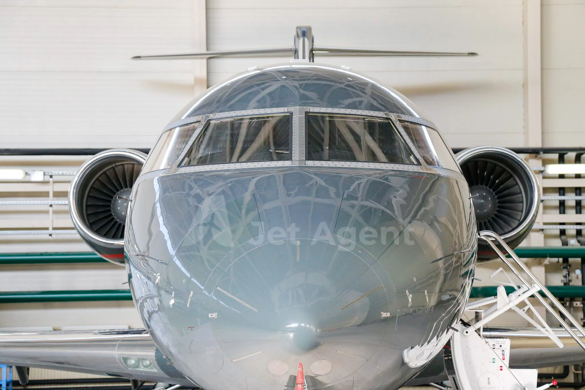Engine detail of a 2008 Bombardier challenger 605.